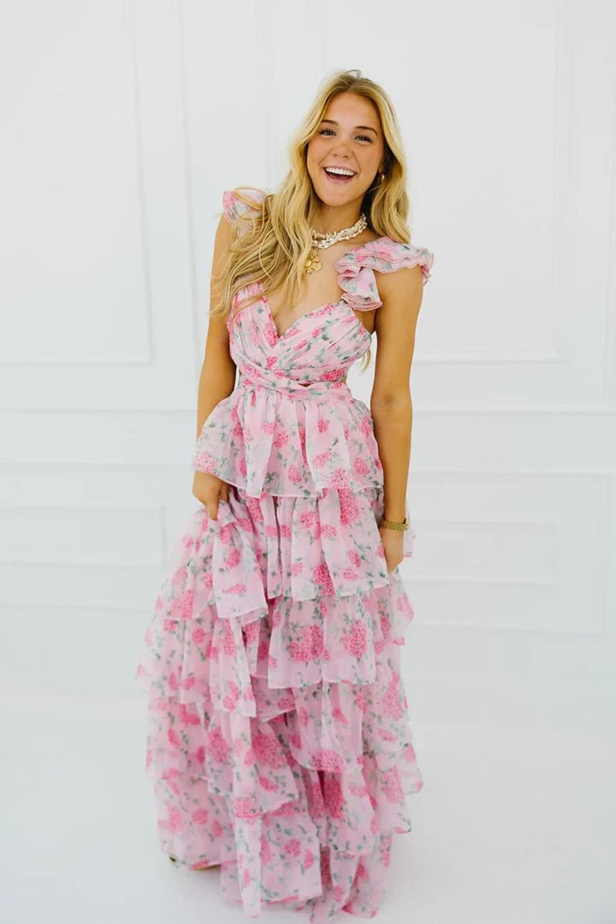 Amy Jane London Women's Maxi Floral Dress size L NWT
